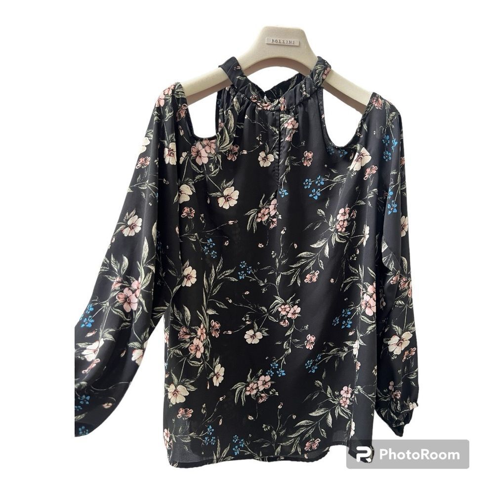 Cold Shoulder Bishop Sleeve Blouse size Large